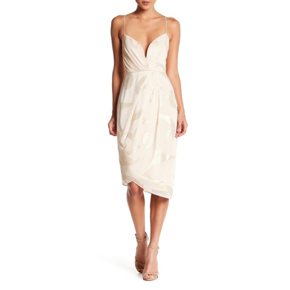 Free People Cream Spaghetti Strap Dress